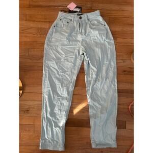 PrettyLittleThing Mint Balloons Fit Jeans  8 NWT